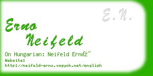 erno neifeld business card